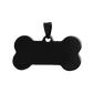 Black Stainless Steel Blank Dog Bone Pet Tag (10pcs)