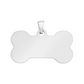 Silver Stainless Steel Blank Dog Bone Pet Tag (10pcs)